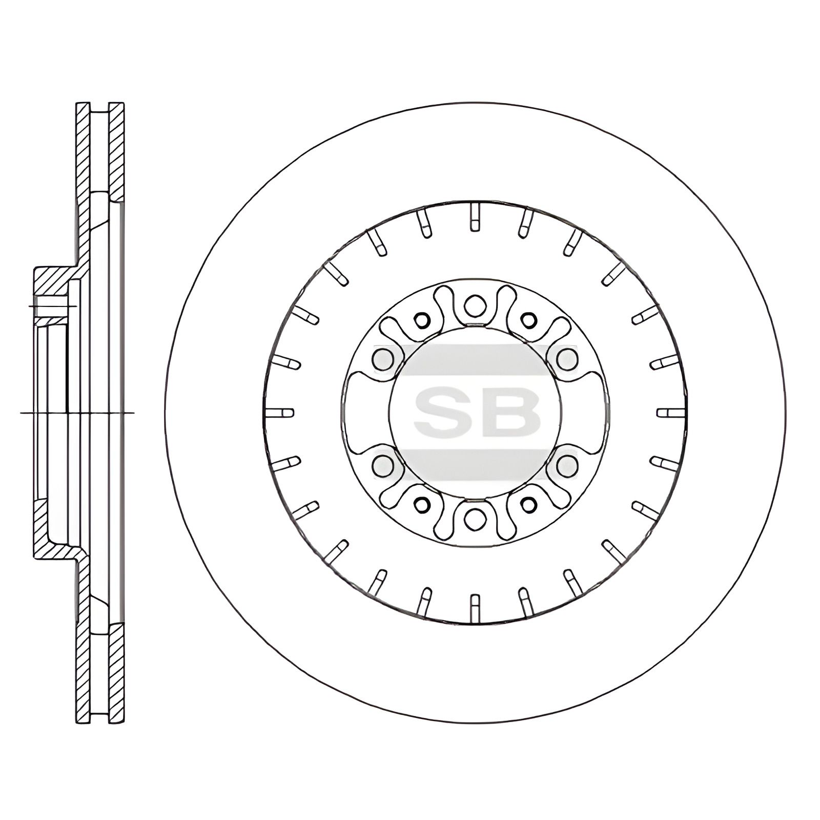 Гальмівний диск Mitsubishi Pajero, Peugeot 406, Sangsin (Hi-Q) (SD4322) Гальмівний диск Mitsubishi Pajero, Peugeot 406, Sangsin (Hi-Q) (SD4322)