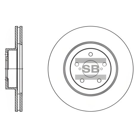 Тормозной диск TOYOTA GT, SUBARU XV, HI-Q (SD4703)
