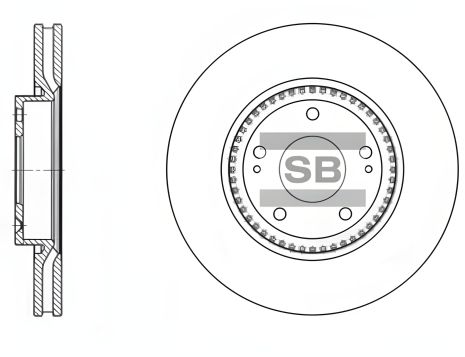 Гальмівний диск для KIA CARENS, HYUNDAI TUCSON, SANGSIN (HI-Q) (SD1005) Гальмівний диск для KIA CARENS, HYUNDAI TUCSON, SANGSIN (HI-Q) (SD1005)