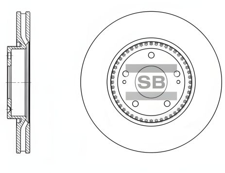 Гальмівний диск для KIA CARENS, HYUNDAI TUCSON, SANGSIN (HI-Q) (SD1005)