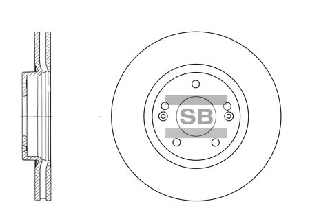 Гальмівний диск Inokom Santa, Hyundai Santa, Sangsin (HI-Q) (SD1055)