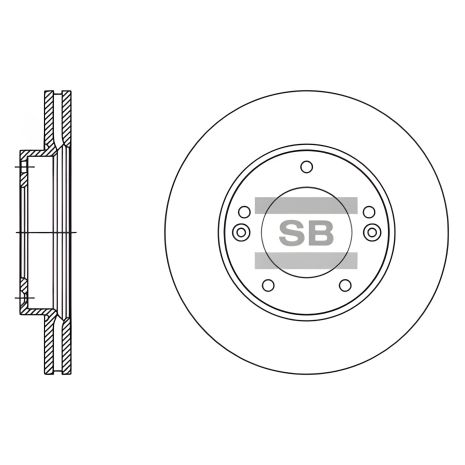 Гальмівний диск для KIA SORENTO, SANGSIN (HI-Q) (SD2067) Гальмівний диск для KIA SORENTO, SANGSIN (HI-Q) (SD2067)