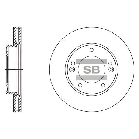 Тормозной диск для KIA SORENTO, SANGSIN (HI-Q) (SD2067) Тормозной диск для KIA SORENTO, SANGSIN (HI-Q) (SD2067)