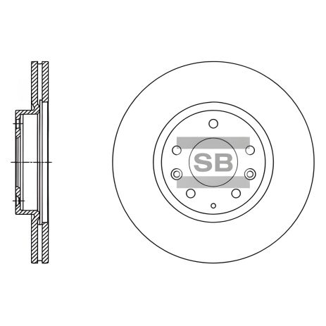 Гальмівний диск BESTURN (FAW), MAZDA 6, SANGSIN (HI-Q) (SD4417)