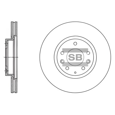 Тормозной диск для BESTURN (FAW), MAZDA 6, SANGSIN (HI-Q) (SD4417) Тормозной диск для BESTURN (FAW), MAZDA 6, SANGSIN (HI-Q) (SD4417)