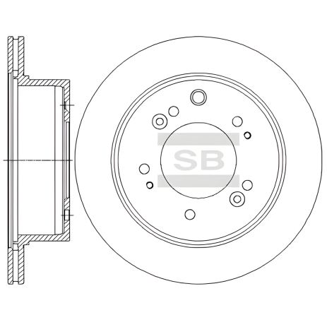 Задній гальмівний диск для Sorento 06-, HI-Q (SD2056)