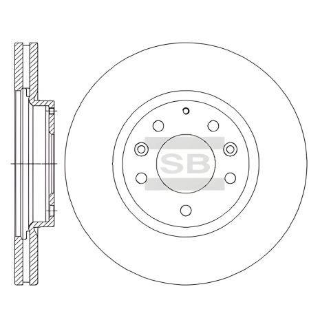 Тормозной диск для MAZDA CX-7, SANGSIN (HI-Q) (SD4414) Тормозной диск для MAZDA CX-7, SANGSIN (HI-Q) (SD4414)