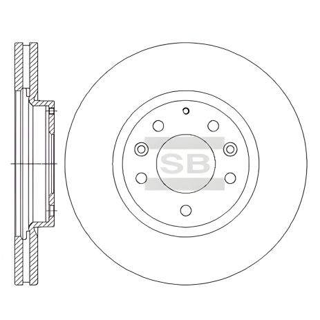 Тормозной диск для MAZDA CX-7, SANGSIN (HI-Q) (SD4414)