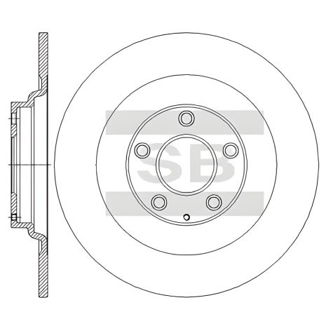 Задній гальмівний диск для Mazda CX-9 16- діаметр 325мм, SANGSIN (HI-Q) (SD4456)
