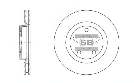 Гальмівний диск для DAIHATSU ALTIS, SCION tC, SANGSIN (HI-Q) (SD4021)