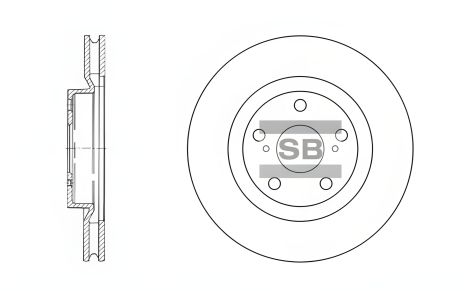 Гальмівний диск для DAIHATSU ALTIS, SCION tC, SANGSIN (HI-Q) (SD4021)