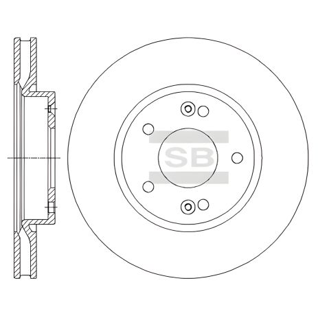 Гальмівний диск для KIA SOUL, HYUNDAI i30, SANGSIN (SD1074)