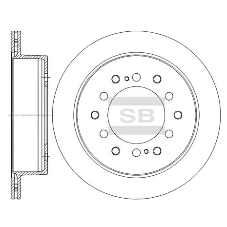 Гальмівний диск SANGSIN (HI-Q) (SD4039) для TOYOTA (FAW), LEXUS GX