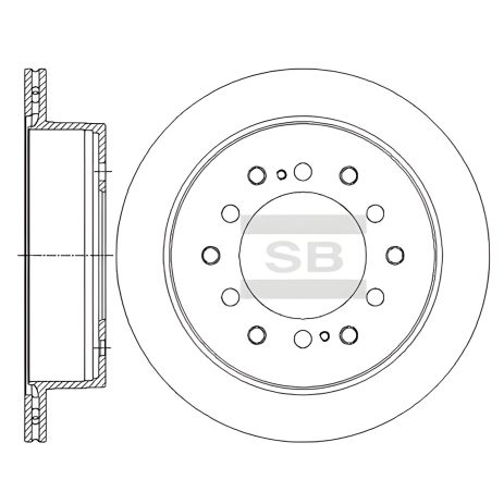 Тормозной диск для TOYOTA (FAW), LEXUS GX, SANGSIN (HI-Q) (SD4039) Тормозной диск для TOYOTA (FAW), LEXUS GX, SANGSIN (HI-Q) (SD4039)