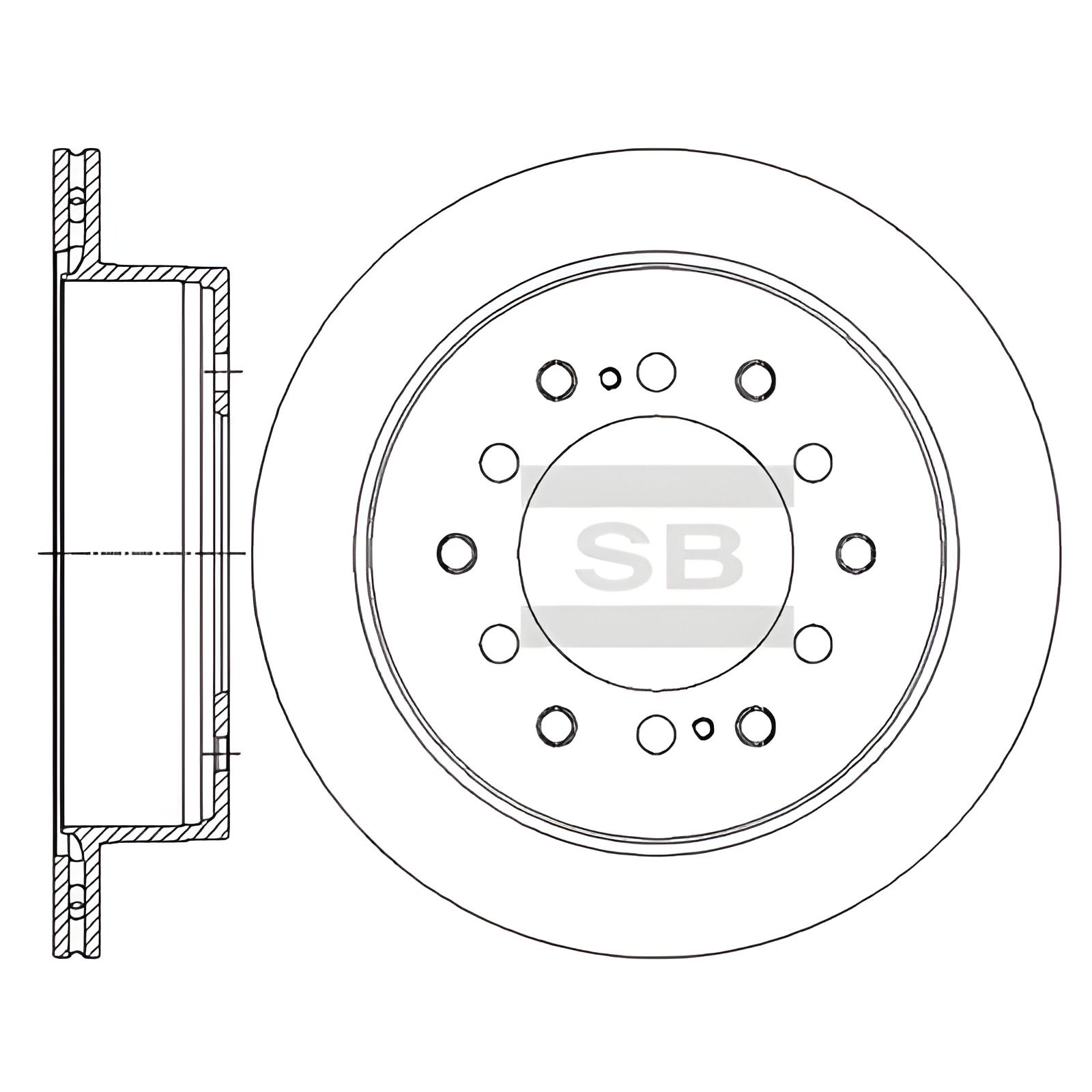 Гальмівний диск SANGSIN (HI-Q) (SD4039) для TOYOTA (FAW), LEXUS GX Гальмівний диск SANGSIN (HI-Q) (SD4039) для TOYOTA (FAW), LEXUS GX