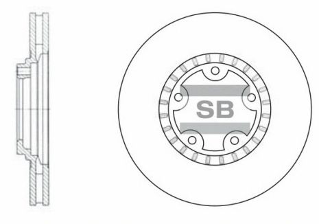 Диск гальмівний JAC REFINE, HYUNDAI H100, SANGSIN (HI-Q) (SD1030) Диск гальмівний JAC REFINE, HYUNDAI H100, SANGSIN (HI-Q) (SD1030)