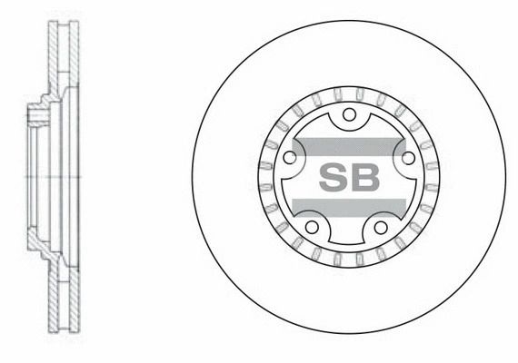 Диск гальмівний JAC REFINE, HYUNDAI H100, SANGSIN (HI-Q) (SD1030) Диск гальмівний JAC REFINE, HYUNDAI H100, SANGSIN (HI-Q) (SD1030)