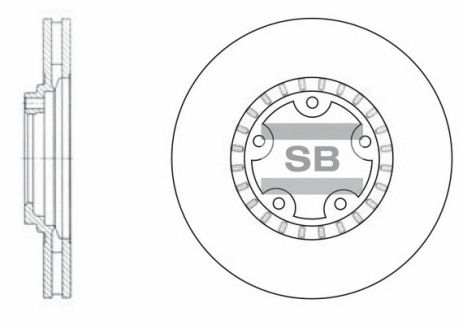 Диск гальмівний JAC REFINE, HYUNDAI H100, SANGSIN (HI-Q) (SD1030) Диск гальмівний JAC REFINE, HYUNDAI H100, SANGSIN (HI-Q) (SD1030)