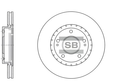 Тормозной диск для HYUNDAI i30, KIA CERATO, SANGSIN (SD1071) Тормозной диск для HYUNDAI i30, KIA CERATO, SANGSIN (SD1071)