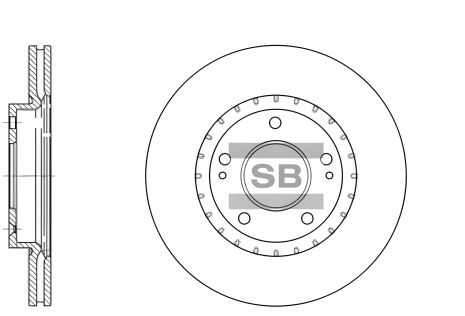 Диск гальмівний HYUNDAI i30, KIA CERATO, SANGSIN Brake SD1071 Диск гальмівний HYUNDAI i30, KIA CERATO, SANGSIN Brake SD1071