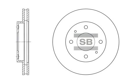 Тормозной диск для PROTON IMPIAN, HYUNDAI SANTAMO, SANGSIN (HI-Q) (SD4302)