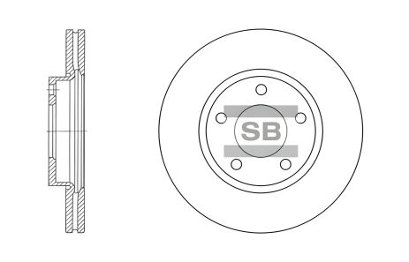 Тормозной диск MAZDA 5, SANGSIN (HI-Q) (SD4401)