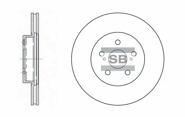 Диск тормозной TOYOTA передний Hi-Q (SD4001) 1 шт. (43512-02240) Диск тормозной TOYOTA передний Hi-Q (SD4001) 1 шт. (43512-02240)