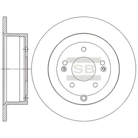Гальмівний диск INOKOM SANTA, HYUNDAI SANTA, SANGSIN (HI-Q) (SD1082)