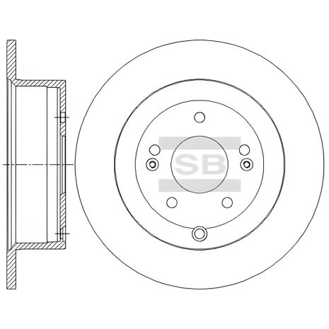 Тормозной диск INOKOM SANTA/HYUNDAI SANTA, SANGSIN (HI-Q) (SD1082)