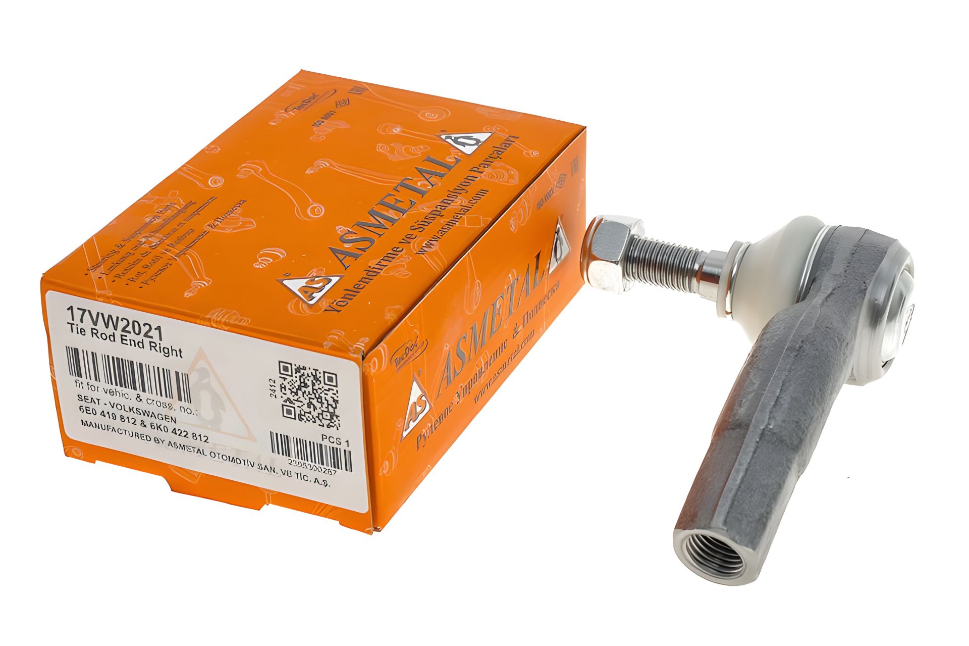 Рулевой наконечник Caddy II/Passat B3/B4 Пр.(длинный), ASMETAL (17VW2021) Рулевой наконечник Caddy II/Passat B3/B4 Пр.(длинный), ASMETAL (17VW2021)