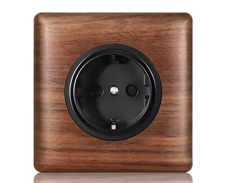 Внутрішня одинарна розетка дерево 250В/16А Внутрішня одинарна розетка дерево 250В/16А