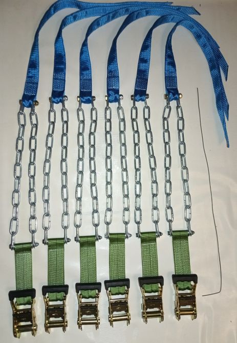 Цепи браслеты 6шт. противоскольжения " Питон " на Газель Рута Богдан Тата двухскатное прочные