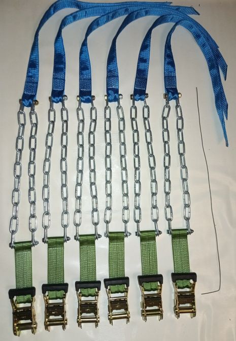 Цепі браслети 6 шт. протиковзання "Пітон" на Газель Рута Богдан Тата двоскатне