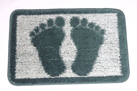 Ванно-туалетный коврик "Ножки" 40*60 см Vonaldi 1725/темно-зеленые ножки