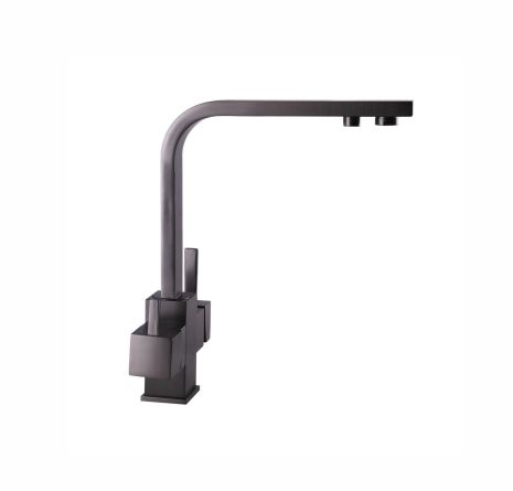 Смеситель кухонный PVD черный VALESO (под фильтр) KTB2