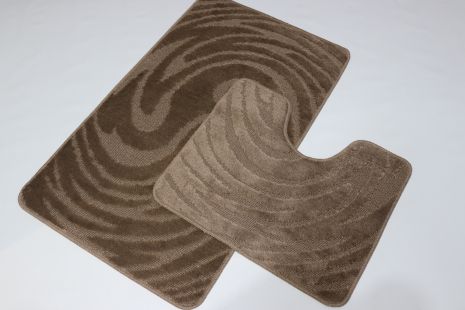 Набор ковриков в ванную и туалет Vonaldi 100*60 см и 50*60 см brown 01348