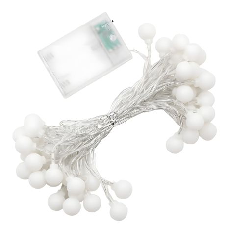Світлодіодна гірлянда кульки теплого тону 3м (300см), 20 діодів на батарейках AAx3шт (не входять у комплект) Світлодіодна гірлянда кульки теплого тону 3м (300см), 20 діодів на батарейках AAx3шт (не входять у комплект)