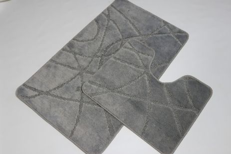 Vonaldi набір килимків у ванну та туалет 80*50 см та 40*50 см lightgrey 10669/s Vonaldi набір килимків у ванну та туалет 80*50 см та 40*50 см lightgrey 10669/s