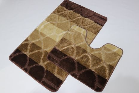 Набор ковриков в ванную и туалет Vonaldi Multicolor 100*60 см и 50*60 см 01271