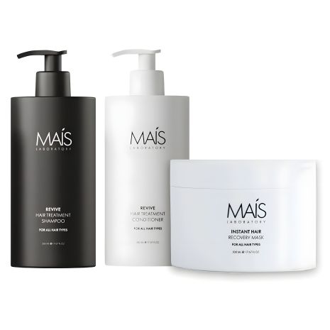 Набор по уходу за волосами Mais Revive Hair Treatment: шампунь, кондиционер и маска для восстановления поврежденных волос 3х500 мл