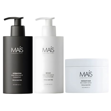 Комплексний набір Mais Hydration Hair Treatment TRIO (шампунь, кондиціонер і маска) для зволоження і відновлення волосся 2х300+250 мл Комплексний набір Mais Hydration Hair Treatment TRIO (шампунь, кондиціонер і маска) для зволоження і відновлення волосся 2х300+250 мл