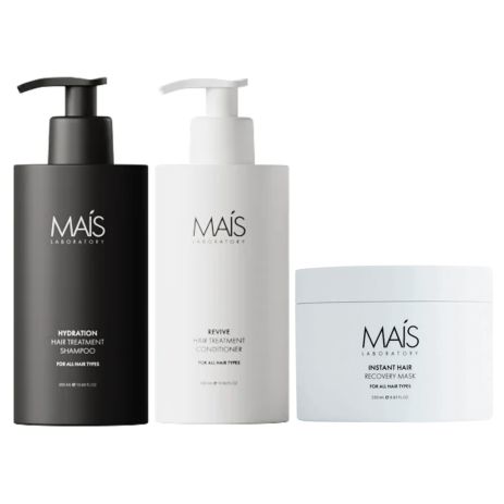 Набор Mais Hydration Hair Treatment TRIO шампунь, кондиционер и маска для увлажнения и восстановления волос 2х300+250 мл Набор Mais Hydration Hair Treatment TRIO шампунь, кондиционер и маска для увлажнения и восстановления волос 2х300+250 мл
