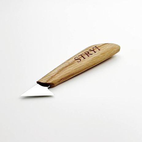 Ніж-косяк 45°, 35мм STRYI Profi для контурного різьблення по дереву Ніж-косяк 45°, 35мм STRYI Profi для контурного різьблення по дереву