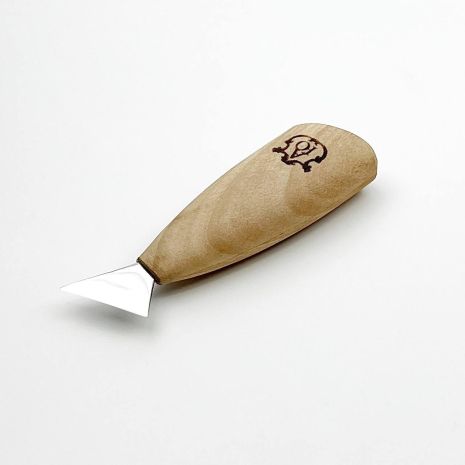 Прорізний ніж-флажок 25мм АЮ-STRYI Profi для геометричного і гуцульського різьблення по дереву, арт. 390025