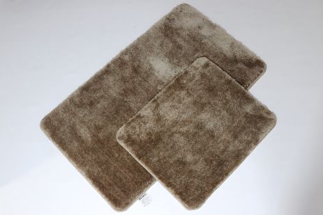 Набір килимків для ванної та туалету Softmicro 60x100, 50x60 см, коричневий Набір килимків для ванної та туалету Softmicro 60x100, 50x60 см, коричневий