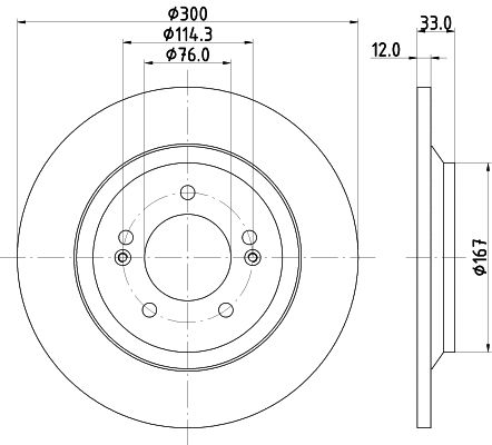 Диск гальмівний HYUNDAI i30, HELLA PAGID (8DD355131381) Диск гальмівний HYUNDAI i30, HELLA PAGID (8DD355131381)