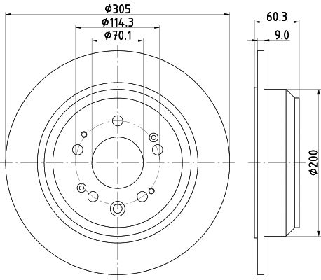 Диск тормозной HONDA ACCORD, HELLA PAGID (8DD355116111)