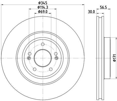 Диск тормозной GENESIS G70, KIA STINGER, HELLA PAGID (8DD355132651) Диск тормозной GENESIS G70, KIA STINGER, HELLA PAGID (8DD355132651)