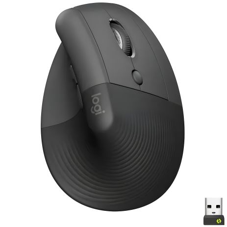 Безпровідна миша Logitech Lift for Business, 1хАА, 4000DPI, BT, Graphite (910-006494)