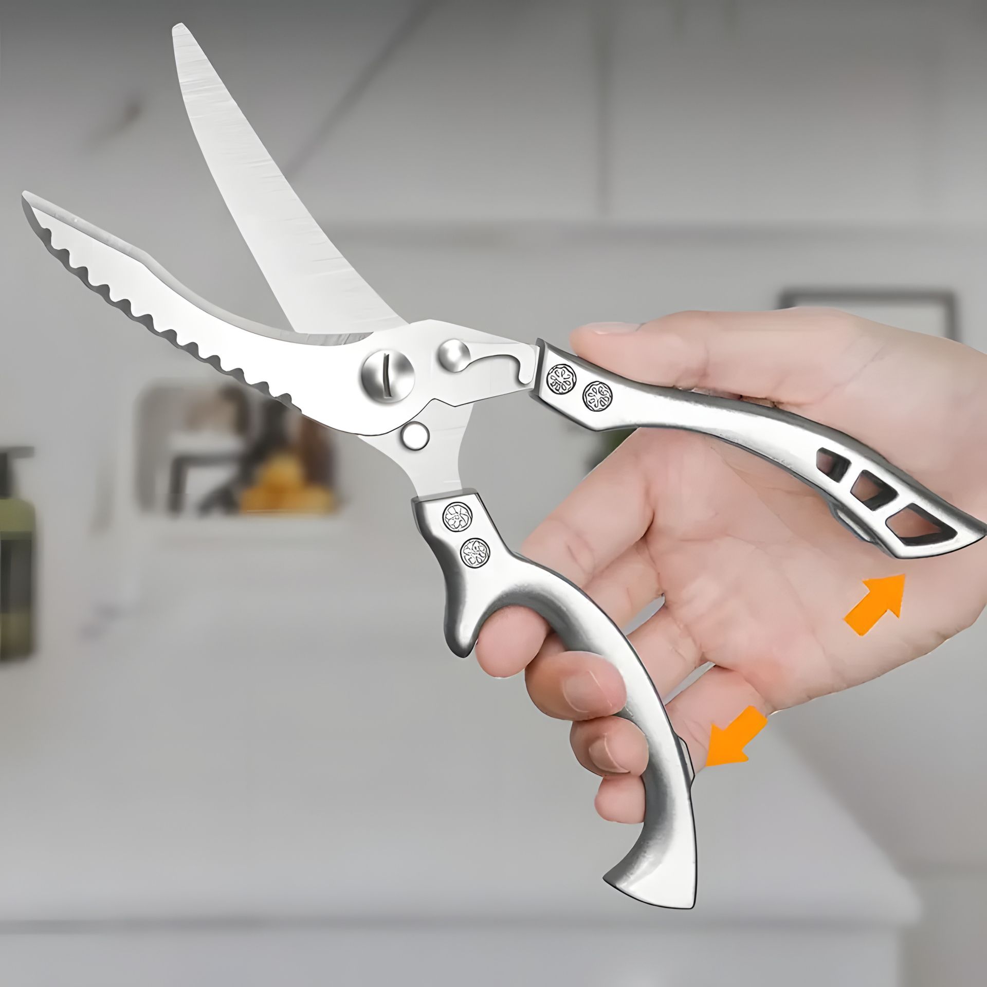 Міцні кухонні ножиці з неіржавкої сталі Міцні кухонні ножиці з неіржавкої сталі